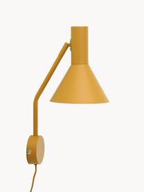 Verstelbare design wandlamp Lyss, Lamp: metaal, gecoat, Mosterdgeel, D 18 x H 42 cm