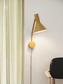 Verstelbare design wandlamp Lyss, Lamp: metaal, gecoat, Mosterdgeel, D 18 x H 42 cm