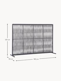 Parawan Paxson, W 120 cm, Stelaż: aluminium malowane proszk, Ciemny szary, S 180 x W 120 cm