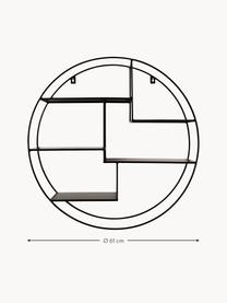 Scaffale piccolo da parete in metallo Expo, Metallo verniciato a polvere, Nero, Ø 61 x Prof. 16 cm