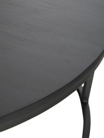 Rundes Couchtisch-Set Andrew aus Mangoholz, 2-tlg., Gestell: Metall, pulverbeschichtet, Mangoholz, Schwarz lackiert, Set mit verschiedenen Grössen