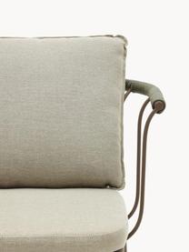 Chaise de jardin avec assise rembourrée Jay, Tissu beige clair, grège, larg. 59 x prof. 52 cm