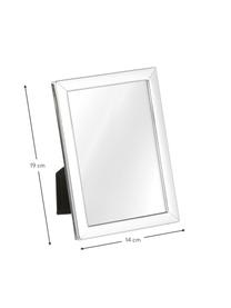 Bilderrahmen Aosta, Rahmen: Metall, versilbert, Front: Glas, Rückseite: Mitteldichte Faserplatte , Silber, 10 x 15 cm