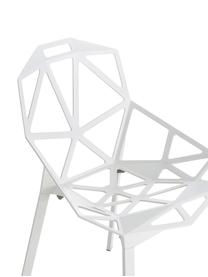 Design-Metallstuhl Chair One, Aluminium, druckgegossen, polyester-lackiert, Weiß, B 55 x T 59 cm