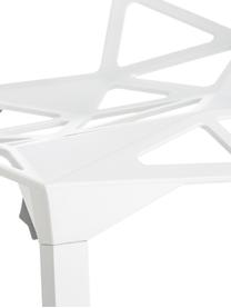 Krzesło z metalu Chair One, Aluminium z odlewu, lakierowane farbą poliestrową, Biały, S 55 x W 82 cm