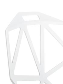 Metalen design stoel Chair One, Polyester gelakt gegoten aluminium, Wit, 55 x 82 cm