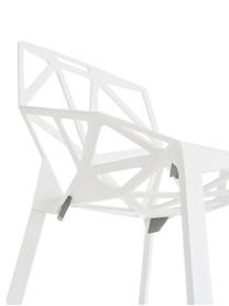 Design-Metallstuhl Chair One, Aluminium, druckgegossen, polyester-lackiert, Weiss, B 55 x T 59 cm