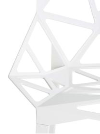 Sedia di design Chair One, Alluminio, pressofuso, poliestere verniciato, Bianco, Larg. 55 x Prof. 59 cm