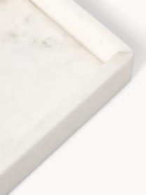 Klein decoratief dienblad Venice van marmer, Marmer, Wit, gemarmerd, B 30 x D 15 cm