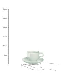 Tasse expresso porcelaine avec sous-tasse Kolibri, 6 pièces, Vert menthe