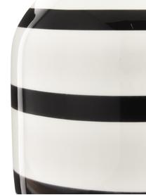 Große handgefertigte Keramik-Vase Omaggio, Keramik, Weiß, Schwarz, Ø 20 x H 31 cm