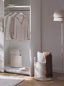 Paniers de rangement Lydia, lot de 2, 65 % polyester, 35 % coton, Blanc, beige, Lot de différentes tailles