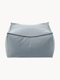 Pouf da esterno Stay, Rivestimento: 100% poliestere, resisten, Tessuto grigio-blu, Larg. 60 x Alt. 33 cm