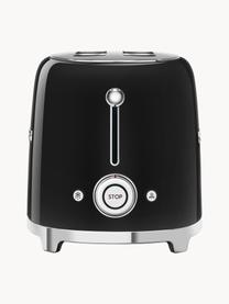 Kompakt Toaster 50's Style, Edelstahl, lackiert, Schwarz, glänzend, B 31 x T 20 cm