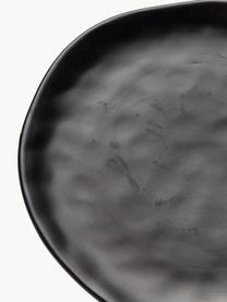 Plytký tanier Organic, 4 ks, Kamenina, Čierna, Ø 26 cm