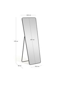 Miroir sur pied Nyah, Noir, larg. 64 x haut. 170 cm