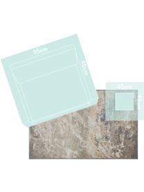 Viskose-Teppich Arroux mit Hoch-Tief-Effekt, Flor: 90% Viskose, 10% Polyeste, Grau, Silberfarben, B 200 x L 300 cm (Grösse L)