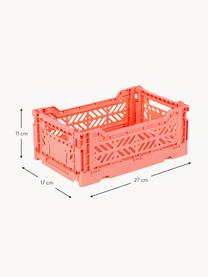 Caja plegable Mini, 27 cm, Plástico, Rojo coral, An 27 x F 17 cm