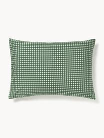 Taie d'oreiller en percale de coton Pine, Vert sauge, vert foncé, rouge, larg. 50 x long. 70 cm