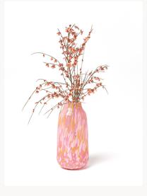 Vaso fatto a mano Confetti, alt. 26 cm, Vetro, Rosa, peach, Ø 13 x Alt. 26 cm