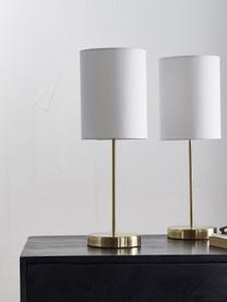Klasická noční stolní lampa Seth, 2 ks, Bílá, mosazná, Ø 15 cm, V 45 cm