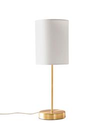 Klasická stolová nočná lampa Seth, 2 ks, Biela, mosadzné odtiene, Ø 15 x V 45 cm