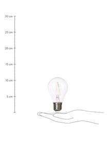 E27 peertje, 2 watt, warmwit, 1 stuk, Peertje: glas, Fitting: vernikkeld koper, Transparant, nikkelkleurig, Ø 6 x H 11 cm