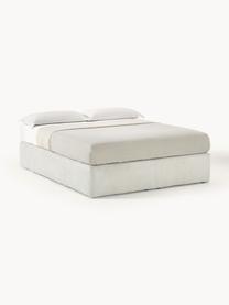 Boxspringbett Enya, Matratze: 5-Zonen-Taschenfederkern, Füße: Kunststoff Dieses Produkt, Webstoff Greige, B 180 x L 200 cm, Härtegrad H3