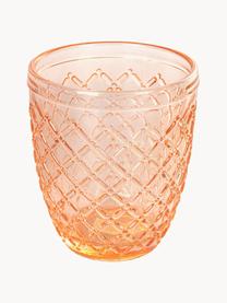Set di 6 bicchieri acqua Castle, Vetro, Tonalità  di rosa e viola, Larg. 8 x Alt. 10 cm, 275 ml