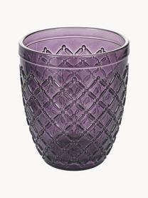 Vasos Castle, 6 uds., Vidrio, Tonos rosas y lilas, An 8 x Al 10 cm, 275 ml