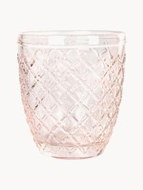 Set di 6 bicchieri acqua Castle, Vetro, Tonalità  di rosa e viola, Larg. 8 x Alt. 10 cm, 275 ml