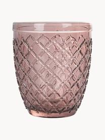 Vasos Castle, 6 uds., Vidrio, Tonos rosas y lilas, An 8 x Al 10 cm, 275 ml