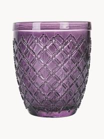 Vasos Castle, 6 uds., Vidrio, Tonos rosas y lilas, An 8 x Al 10 cm, 275 ml