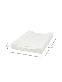 Matelas à langer coton bio Poppies, Blanc, rose, larg. 50 x long. 65 cm