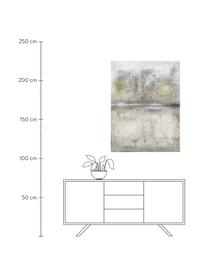 Stampa su tela dipinta a mano Shadows, Immagine: stampa digitale su tela, , Barella: legno, Grigio, Larg. 90 x Alt. 120 cm