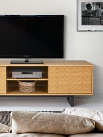 Designový TV stolek s dubovou dýhou Camden, Dub