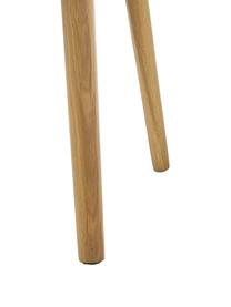 Sedia in similpelle con braccioli Nora, Rivestimento: similpelle (poliuretano) , Gambe: legno di quercia, Similpelle nera, gambe in quercia, Larg. 56 x Prof. 55 cm