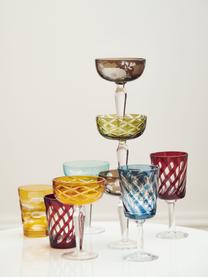 Set 4 bicchieri da vino Tubular, Vetro, Multicolore, Ø 8 x Alt. 15 cm, 200 ml