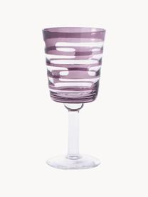 Wijnglazen Tubular, set van 4, Glas, Meerkleurig, Ø 8 x H 15 cm, 200 ml