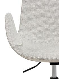 Gestoffeerde bureaustoel Yolanda, in hoogte verstelbaar, Bekleding: polyester, Frame: gecoat staal, Grijs, zwart, 66 x 72 cm