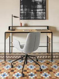 Gestoffeerde bureaustoel Yolanda, in hoogte verstelbaar, Bekleding: polyester, Frame: gecoat staal, Grijs, zwart, 66 x 72 cm