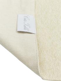 Runner da tavola in cotone con decoro dorato Vialactea, Cotone, lurex, Beige, dorato, Larg. 50 x Lung. 170 cm