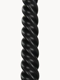 Stolní svíce Twisted, 4 ks, Vosk, Černá, V 26 cm