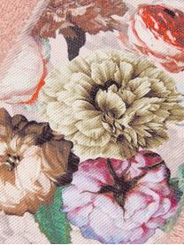 Handdoek Fleur in verschillende formaten, met bloemenrand, 97% katoen 3% polyester, Roze, multicolour, Handdoek, B 60 x L 110 cm