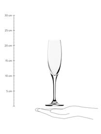 Kristallen champagnefluitenset Vinea, 6-delig, Kristalglas, Transparant, Ø 7 x H 22 cm