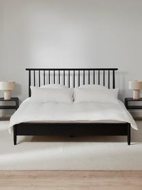 Drevená posteľ z masívneho borovicového dreva Windsor, Masívne borovicové drevo, s FSC certifikátom, Borovicové drevo, čierna, Š 180 x D 200 cm