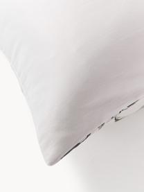 Funda de almohada de satén de algodón Blossom, Gris claro, multicolor, An 45 x L 110 cm