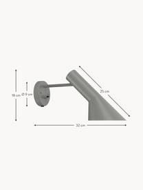 Wandleuchte AJ mit Stecker, Grau, B 32 x H 18 cm