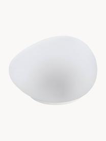 Malá solárna LED lampa Pebble, Biela, Š 14 x V 10 cm