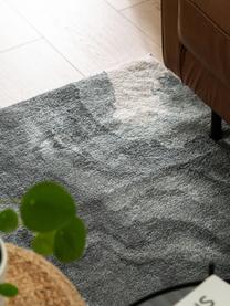 Teppich Mara mit Wellenmotiv in Grautönen, 100% Polyester, Grautöne, B 80 x L 150 cm (Größe XS)